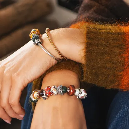 Charm Momenti Tessuti vetro Murano TGLBE-20465 Donna Trollbeads