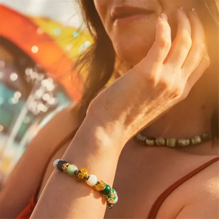 Bead Figli dei Fiori vetro Murano TGLBE-30197 Donna Trollbeads