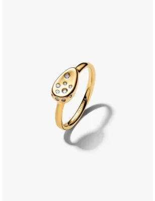 Anello Dorato Sigillo Piccolo con Pietre Luminose m.56 Pandora - category_name - XDMG De Marchi Gianotti
