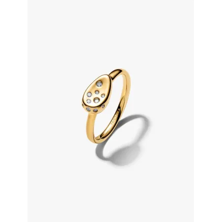 Anello Dorato Sigillo Piccolo con Pietre Luminose m.56 Pandora - category_name - XDMG De Marchi Gianotti