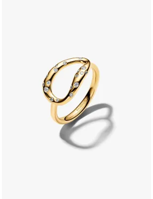 Anello Ovale Linea Sinuosa con Pietre Luminose m.54 Pandora - category_name - XDMG De Marchi Gianotti