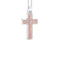 Collana pendente Croce in Argento rosé e diamante Uomo Zancan Collana pendente Croce in Argento rosé e diamante Uomo Zancan