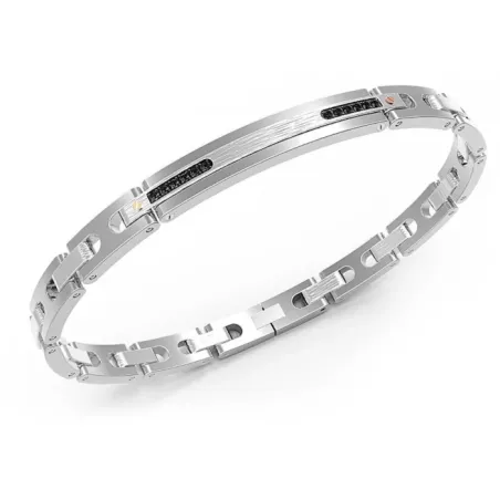Bracciale in acciaio e spinelli neri Uomo Zancan - category_name - XDMG De Marchi Gianotti