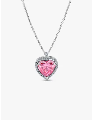 Collana Cuore in Rilievo Rosa Grande Donna Pandora - category_name - XDMG De Marchi Gianotti