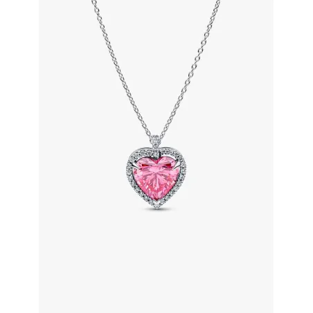 Collana Cuore in Rilievo Rosa Grande Donna Pandora - category_name - XDMG De Marchi Gianotti
