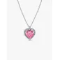 Collana Cuore in Rilievo Rosa Grande Donna Pandora Collana Cuore in Rilievo Rosa Grande Donna Pandora