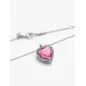 Collana Cuore in Rilievo Rosa Grande Donna Pandora Collana Cuore in Rilievo Rosa Grande Donna Pandora