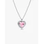 Collana Cuore in Rilievo Rosa Grande Donna Pandora Collana Cuore in Rilievo Rosa Grande Donna Pandora