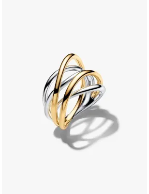 Anello Linee Intrecciate Bicolore m.54 Donna Pandora - category_name - XDMG De Marchi Gianotti