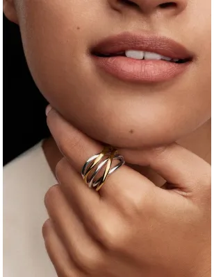Anello Linee Intrecciate Bicolore m.54 Donna Pandora - category_name - XDMG De Marchi Gianotti