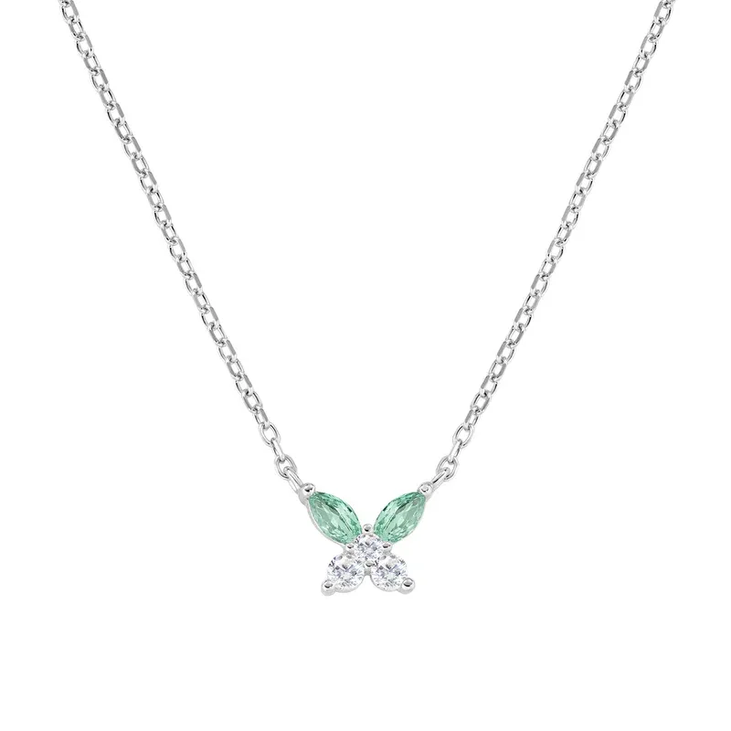 Collana Petali Verde Acqua Donna Amen Collana Petali Verde Acqua Donna Amen