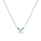 Collana Petali Verde Acqua Donna Amen Collana Petali Verde Acqua Donna Amen