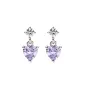 Orecchini Princess Cuore Lilla Donna Amen Orecchini Princess Cuore Lilla Donna Amen