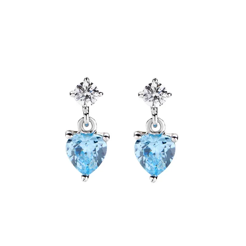 Orecchini Princess Cuore Acquamarina Donna Amen Orecchini Princess Cuore Acquamarina Donna Amen