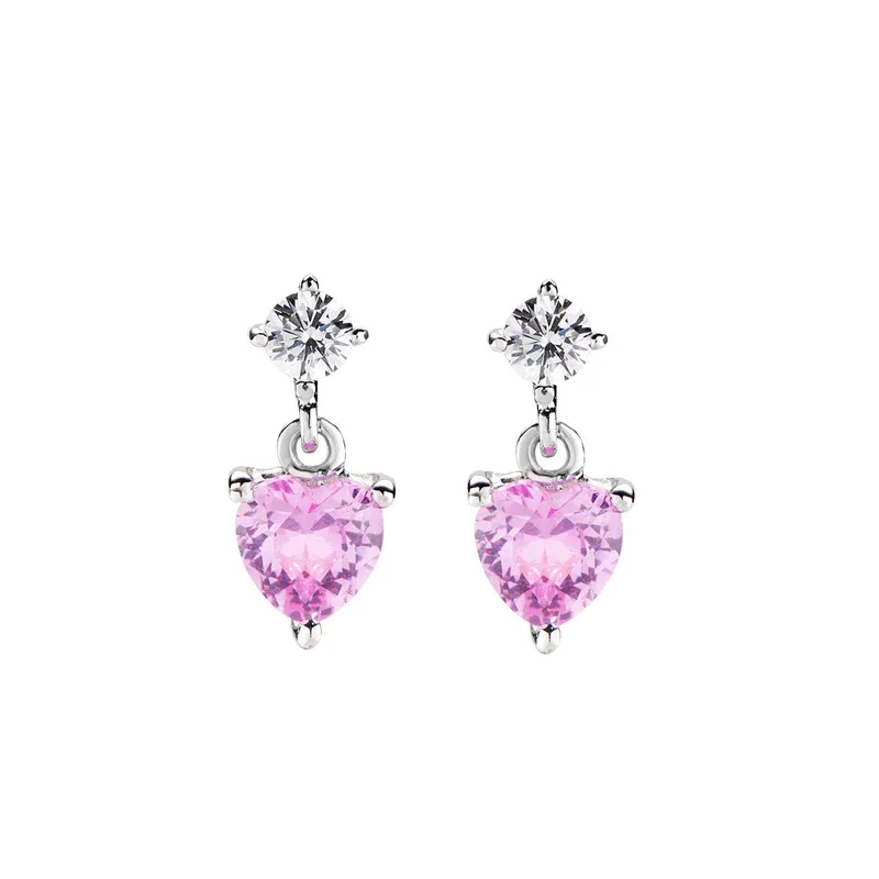 Orecchini Princess Cuore Fucsia Donna Amen Orecchini Princess Cuore Fucsia Donna Amen