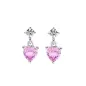 Orecchini Princess Cuore Fucsia Donna Amen Orecchini Princess Cuore Fucsia Donna Amen