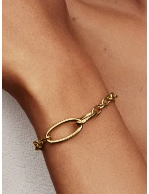 Bracciale Dorato Maglia Link Ovale cm.20 Donna Pandora