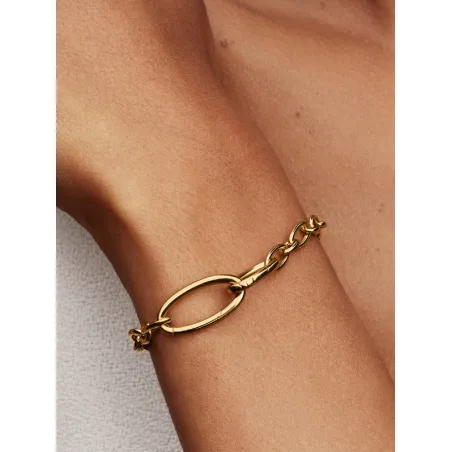 Bracciale Dorato Maglia Link Ovale cm.20 Donna Pandora