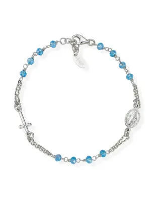 Bracciale Rosario con Cristalli Azzurri Amen - category_name - XDMG De Marchi Gianotti