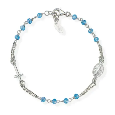 Bracciale Rosario con Cristalli Azzurri Amen - category_name - XDMG De Marchi Gianotti
