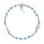Bracciale Rosario con Cristalli Azzurri Amen