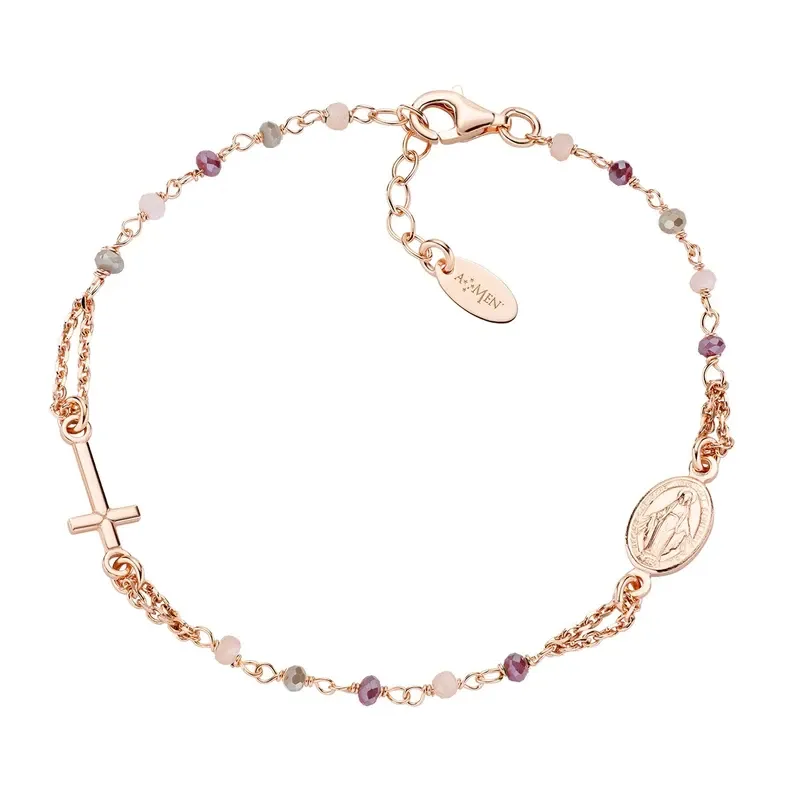 Bracciale Rosario Cristallo Multicolor Amen