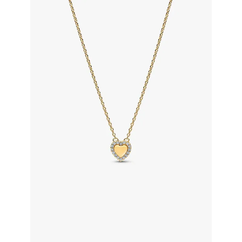 Collana Dorata Cuore e Pavé Donna Pandora Collana Dorata Cuore e Pavé Donna Pandora