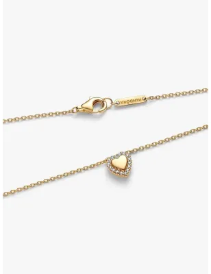 Collana Dorata Cuore e Pavé Donna Pandora