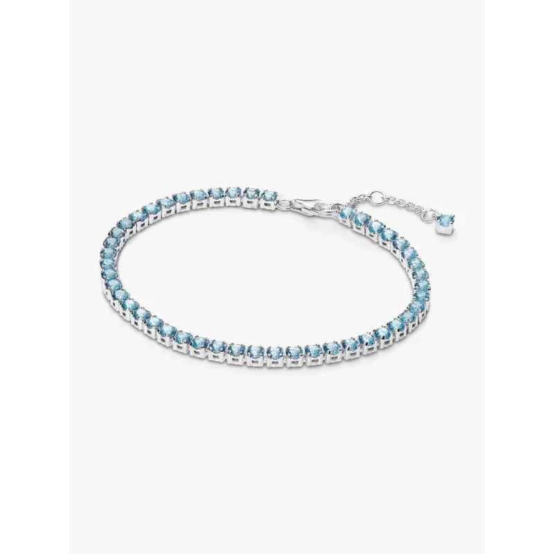 Bracciale Tennis Critalli Azzurri cm.20 Donna Pandora