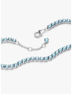 Bracciale Tennis Critalli Azzurri cm.20 Donna Pandora