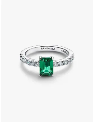 Anello Taglio Baguette Verde mis.54 Donna Pandora