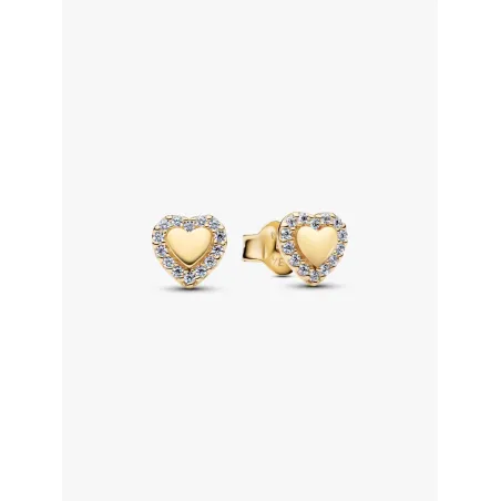 Orecchini Dorati Cuore e Pavè Donna Pandora - category_name - XDMG De Marchi Gianotti