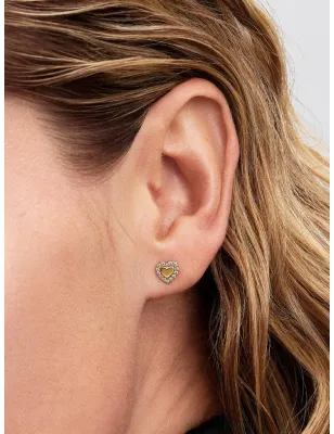 Orecchini Dorati Cuore e Pavè Donna Pandora - category_name - XDMG De Marchi Gianotti