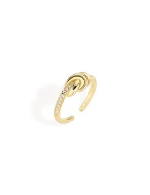 Anello Nodo d'Amore in Ottone Dorato con Zirconi m.16 Amen - category_name - XDMG De Marchi Gianotti