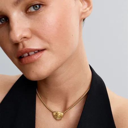 Charm Rosa Grande Placcatura Oro 14k Donna Pandora