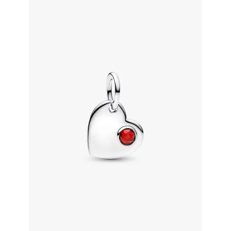 Charm Pendente Cuore Pietra Rosso Scuro Gennaio Donna Pandora - category_name - XDMG De Marchi Gianotti