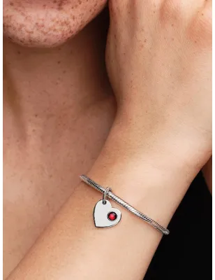 Charm Pendente Cuore Pietra Rosso Scuro Gennaio Donna Pandora - category_name - XDMG De Marchi Gianotti