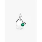 Charm Pendente Cuore Pietra Verde Scuro Maggio Donna Pandora