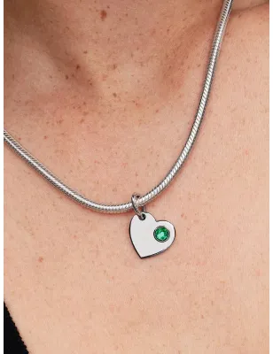 Charm Pendente Cuore Pietra Verde Scuro Maggio Donna Pandora - category_name - XDMG De Marchi Gianotti