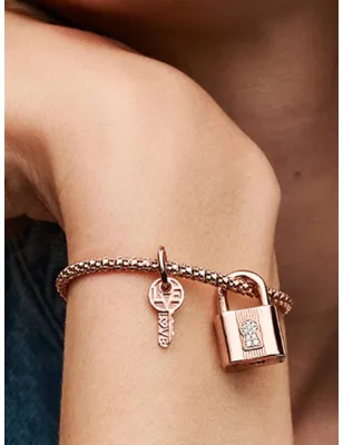 Charm Pendente Lucchetto e Chiave dell'Amore Donna Pandora - category_name - XDMG De Marchi Gianotti