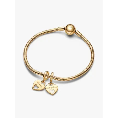 Charm Pendente Cuori Mamma e Figlia Divisibile Donna Pandora