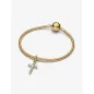 Charm Pendente Croce Luminosa placcatura Oro 14Kt Donna Pandora