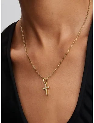 Charm Pendente Croce Luminosa placcatura Oro 14Kt Donna Pandora - category_name - XDMG De Marchi Gianotti