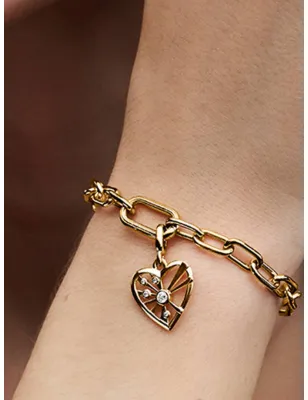 Charm Medallion Dorato Cuore e Raggi Donna Pandora - category_name - XDMG De Marchi Gianotti