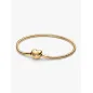 Bracciale Dorato Maglia Snake Chiusura Cuore cm.18 Donna Pandora Bracciale Dorato Maglia Snake Chiusura Cuore cm.18 Donna Pandora