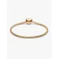 Bracciale Dorato Maglia Snake Chiusura Cuore cm.18 Donna Pandora Bracciale Dorato Maglia Snake Chiusura Cuore cm.18 Donna Pandora