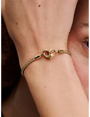 Bracciale Maglia Geometrica Chiusura Moschettone cm.19 Pandora