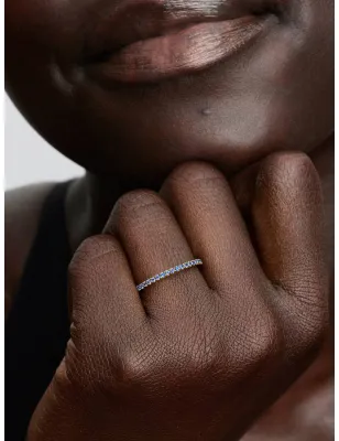 Anello Pavé Dorato Fascia Sottile Blu mis.48 Donna Pandora - category_name - XDMG De Marchi Gianotti