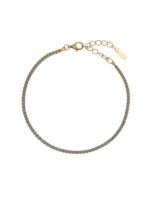 BRACCIALE TENNISMANIA CON ZIRCONI ACQUAMARINA DONNA AMEN 