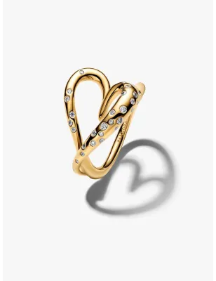Anello Cuore Linea Sinuosa con Pietre Luminose mis.54 Donna Pandora - category_name - XDMG De Marchi Gianotti